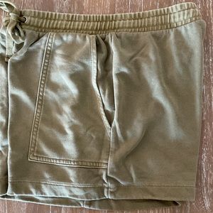 Gap shorts, sz. M, olive green sweat-pant cotton fabric.